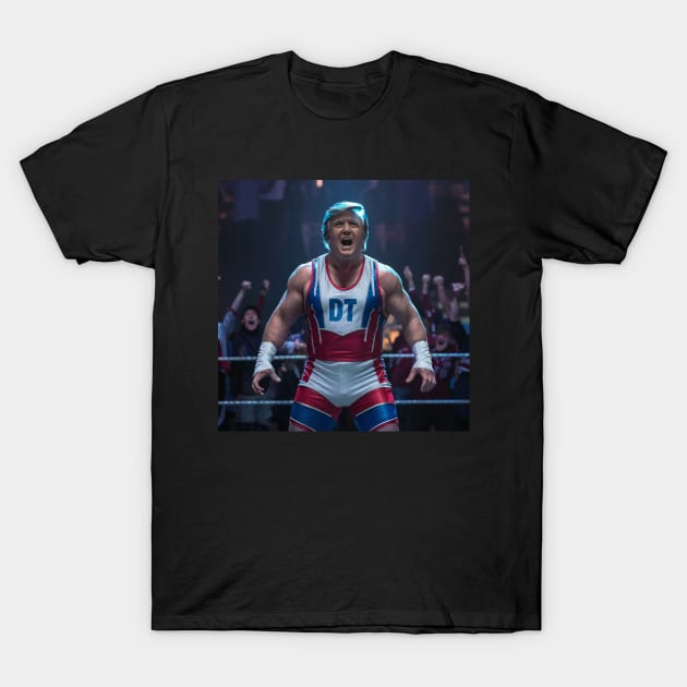 Donald trump Wrestler T-Shirt by Wavey's